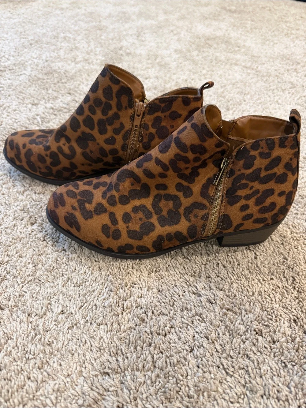 Pierre Dumas Leopard Print Ankle Boots - Brown & Black